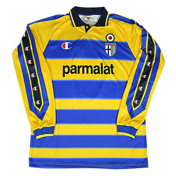 Camiseta Parma Primera equipación ML 1999 2000 Azul Amarillo